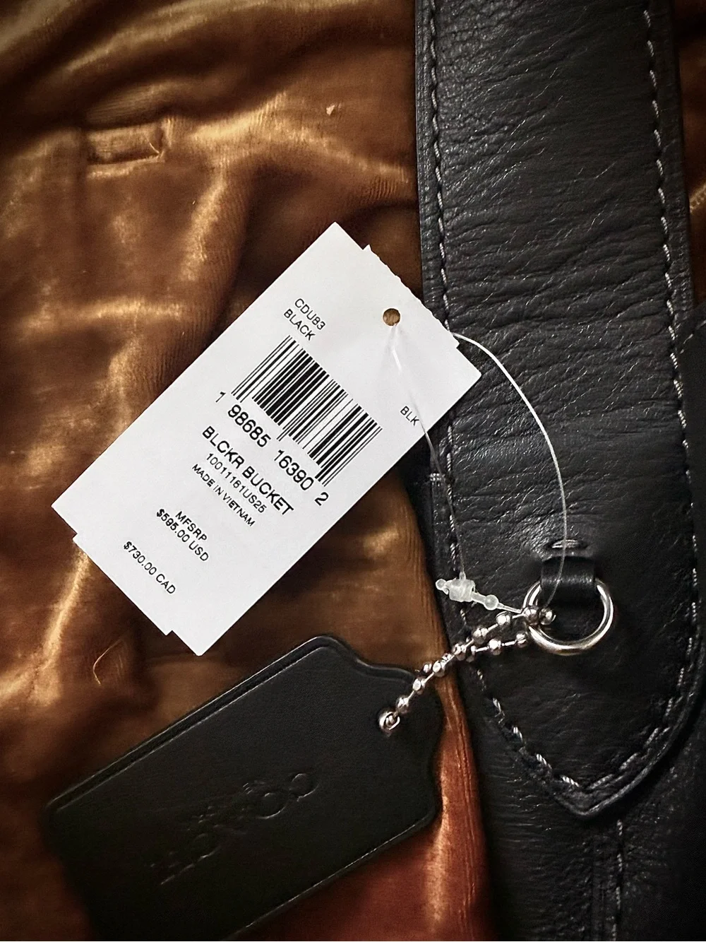 Coach Black Bleecker bucket Bag